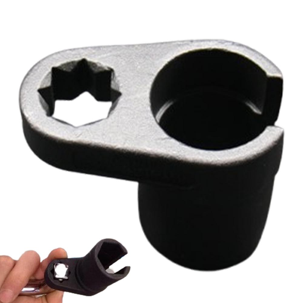 Offset Oxygen Sensor Socket 3/8 Inch 2/1 Inch Drive Oxygen Sensor Tool Offset 6-Point Oxygen Sensor Socket Portable Sensor