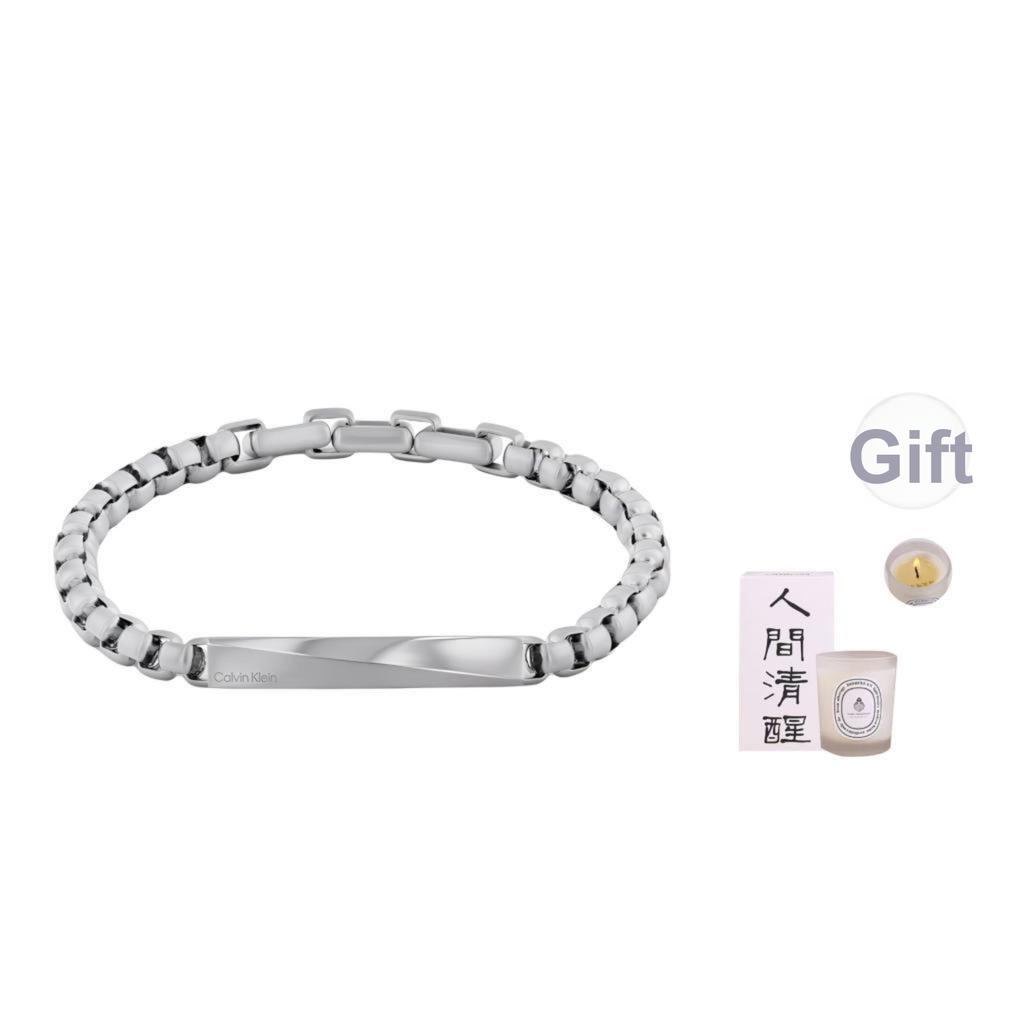 Calvin Klein Modern Metal Style Chain Titanium Steel Bracelet Men bracelet 35100056