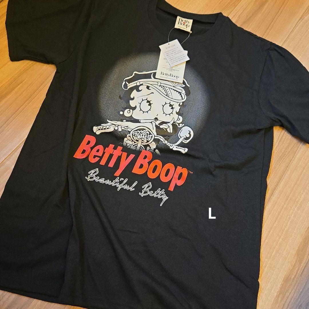 BETTY BOOP Betty Boop Short Sleeve T-Shirt Size L Betty-chan Black S
