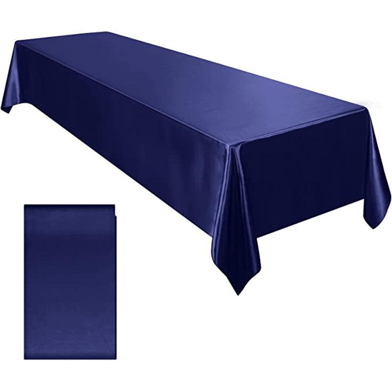 Rectangle Wedding Satin Tablecloth Light Luxury Cotton and Linen Satin Tablecloth Wedding Table Cloth Banquet Decor 147x260cm