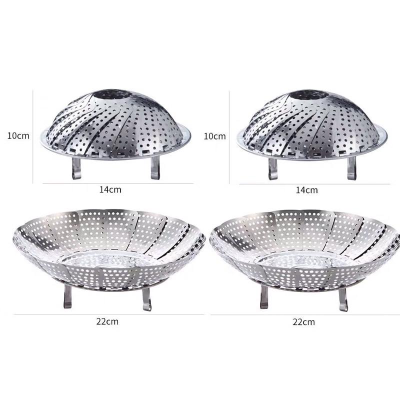 ZISIZ Foldable 304 Stainless Steel Steaming Rack
