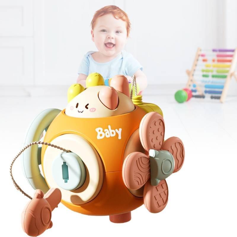 Bola Ocupada Interativa Adorável Para Bebês Cubo de Brinquedo Sensorial Educacional para Pegar