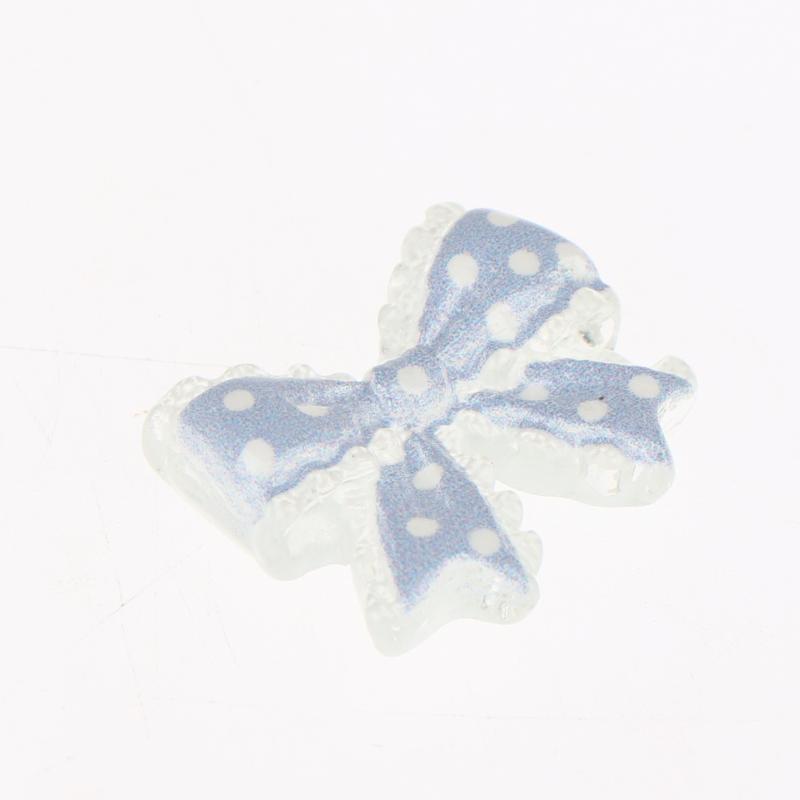 10PCS Planar Resin Bowknot Patches Small Dot Pattern for Scrapbook Diy Hairpin Decoration