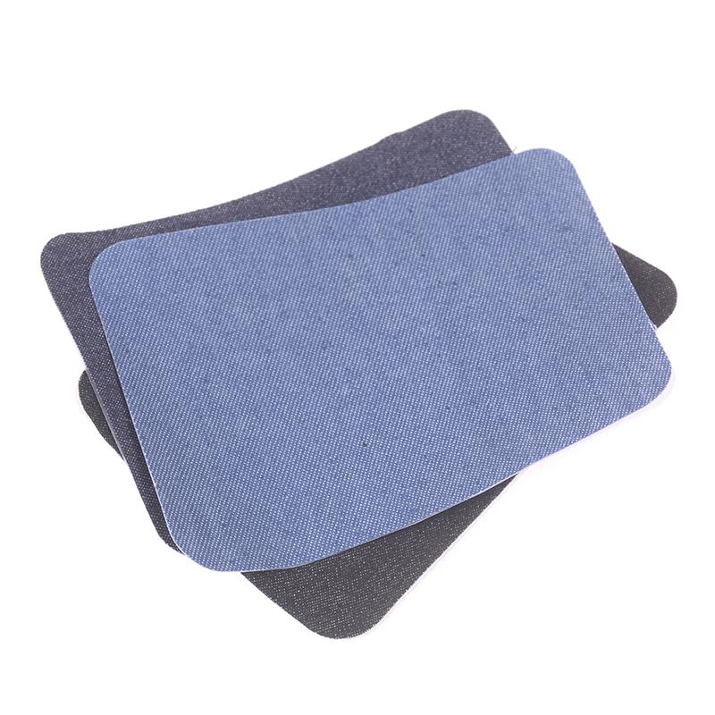 6Pcs Assorted Cotton Jeans Repair Kit 3Color Iron On Denim Patch Sewing Applique