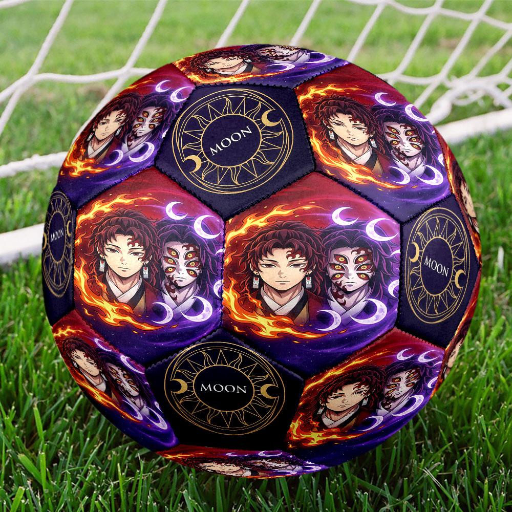 1pc Demon Slayer Kimetsu no Yaiba Soccer Ball Size 5 Indoor Soccer Ball Fashion Colorful Backyard Game - Great For Sports Fans Gift HE33