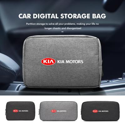 For Oxford Cloth Car Styling Digital Storage Bag Portable USB Data Cable Storage Case Ceed Sportage Rio K5 K2 Optima Cerato