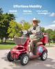 Heavy Duty 4-Wheel Mobility Scooters for Seniors & Adults, 500lbs Capacity, 35 KM 3-Speed Long Range, 1000W All Terrain Electric Recreational Scooter
