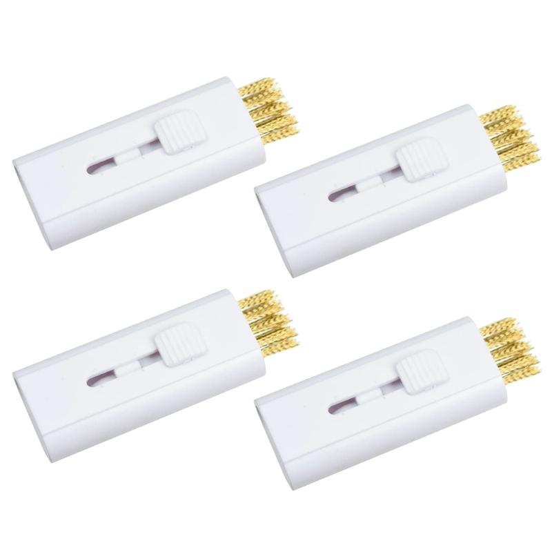 

4Pcs/set Mini Golf Club Brush Pocket Club Brush with Retractable Wire Bristles Double Sided Cleaner Golf Training Aids 1