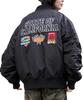 Padded Patch Cold Weather Size Black Men's MA-1 Jacket, Outerwear, Blouson, Jacket, Protection, Streetwear, Casual, Warm, Gift, Fall/Winter,
