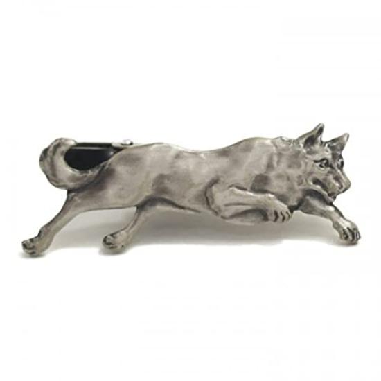 A powerful Akita dog tie antique pin/necktie clip. Energetic, dynamic, funny, unique, style.