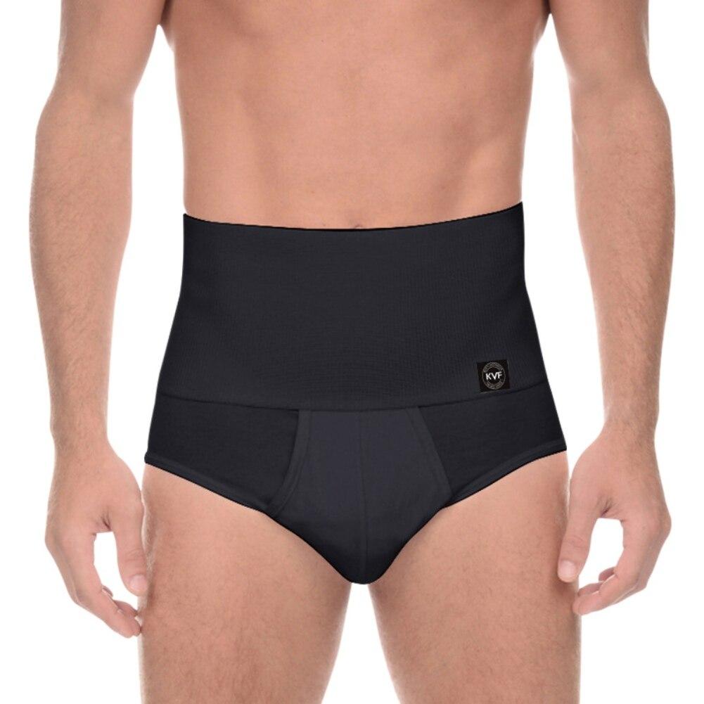Men's High-Rise Tummy Control Cotton Briefs Solid Color High Stretch U-Convex Soft Breathable Underpants Casual Business Briefs