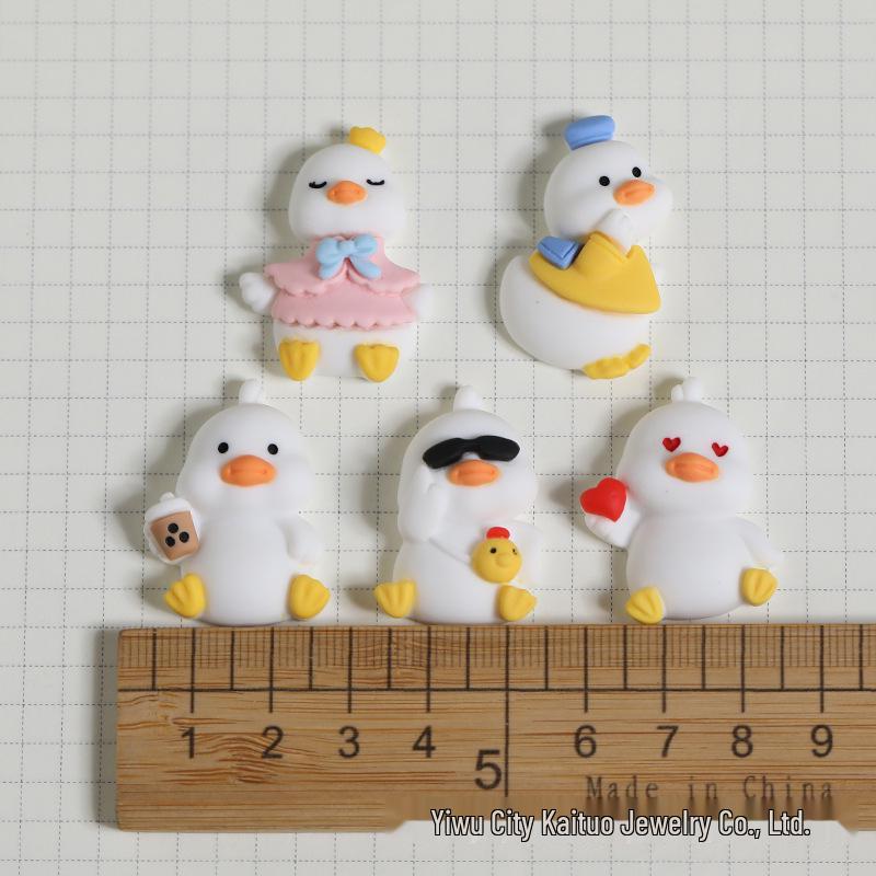 Cartoon Duck Resin Charms: Perfect for Phone Cases, Crocs, Hair Clips, and Fridge Magnets