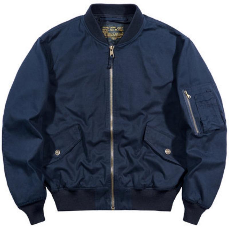 Bomberjacke aus gewaschener Baumwolle für Herren im Frühling und Herbst, amerikanische Freizeitjacke mit lockerem Baseball-Trikot für Herren
