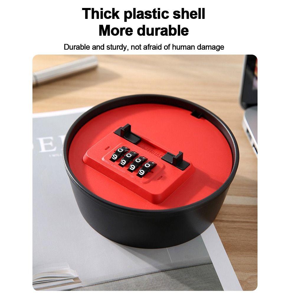 Round Shape Key Storage Case Hidden Combination Lock Useful Security Code Lock  Outdoor Use
