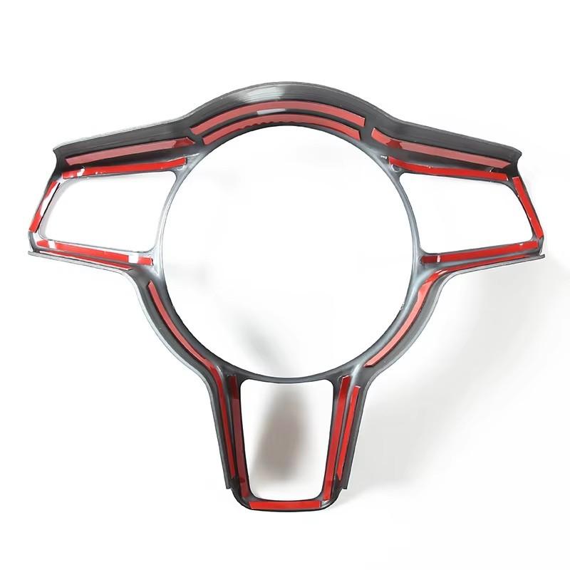 ABS Carbon fiber For Porsche Macan Cayenne Panamera 718 911 918 Interior Steering Wheel Cover Trim Interior Accessories