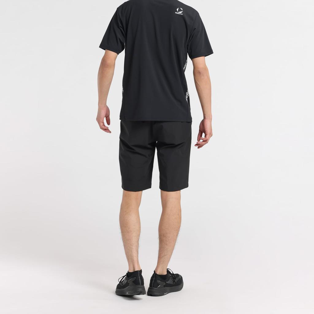 Move Sports Short Sleeve Polo UV Training BK00 Men's Shirt, DESCENTE, Protection, Sweat-Wicking, Quick-Drying, Stretch, Sunscreen, Shirt, (ST5SHSZ1MB)