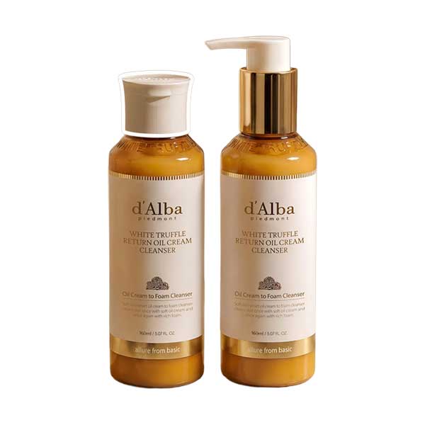 d Alba Vegan Serum Cleanser Set Pump 160ml + Tube 100ml Hydrating Gentle Facial Cleanser (Renewed Version)