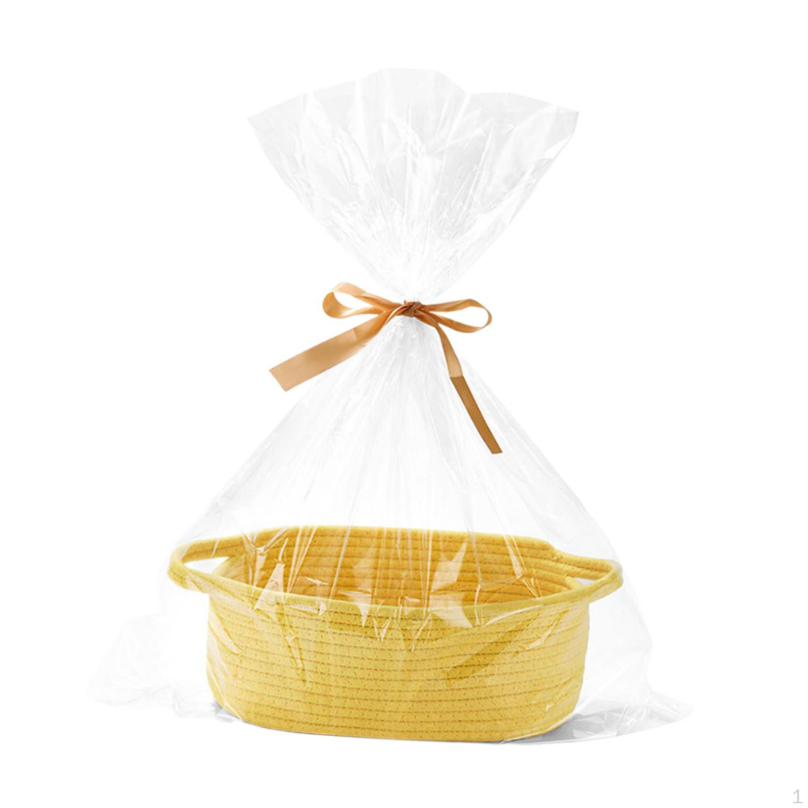 

Подарочная корзина веревка маленькая плетеная для украшения хранения выпускных жёлтый