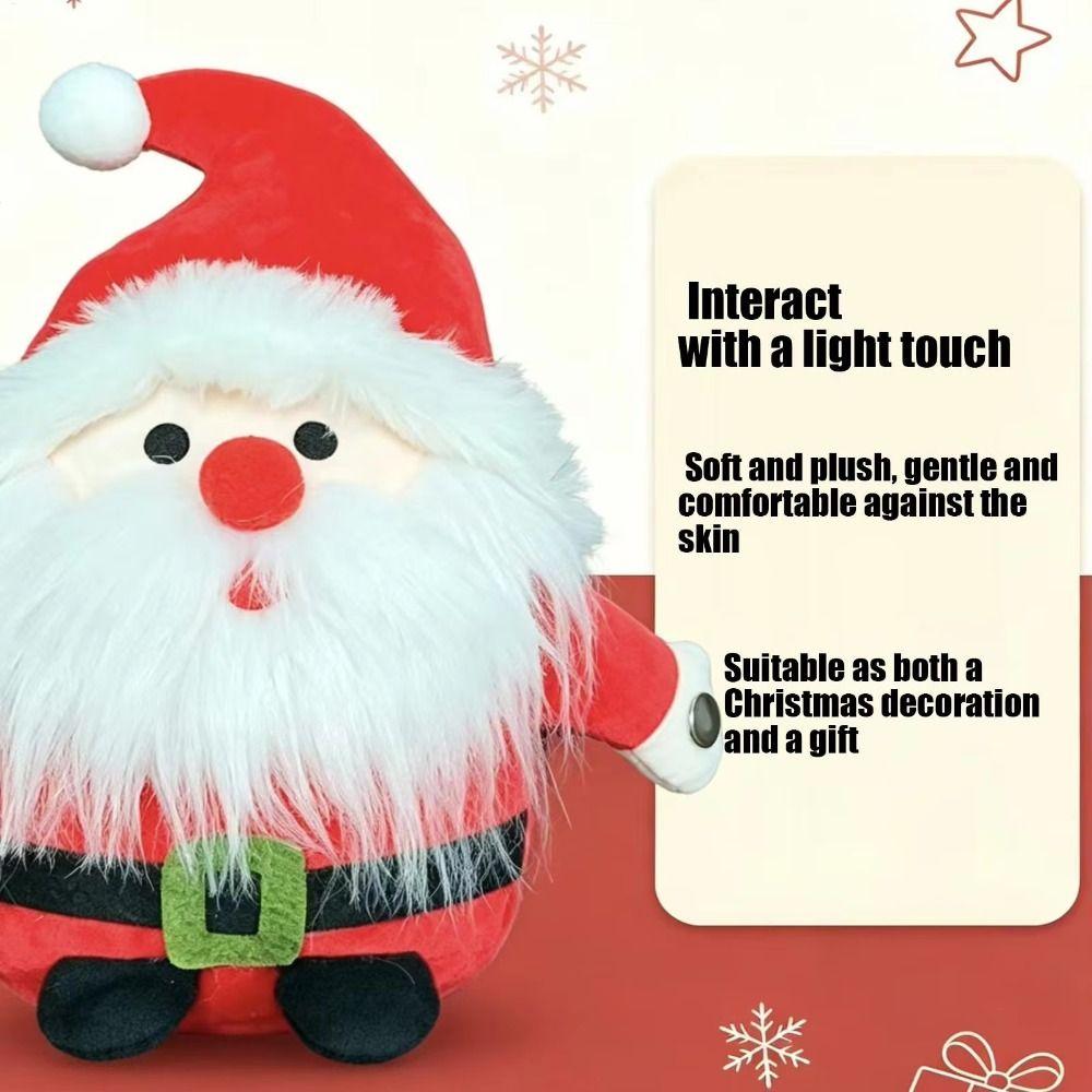 Soft Plush Material Interactive Stuffed Doll Christmas Sensory Play Toy  Home Ornaments