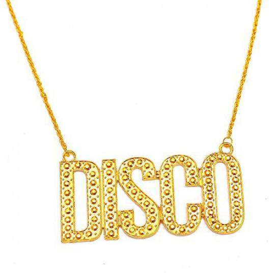 Disco Party DISCO Letter Non-Fading Necklace, Personalized Hip-Hop Alloy Snake Bone Chain Jewelry Ring