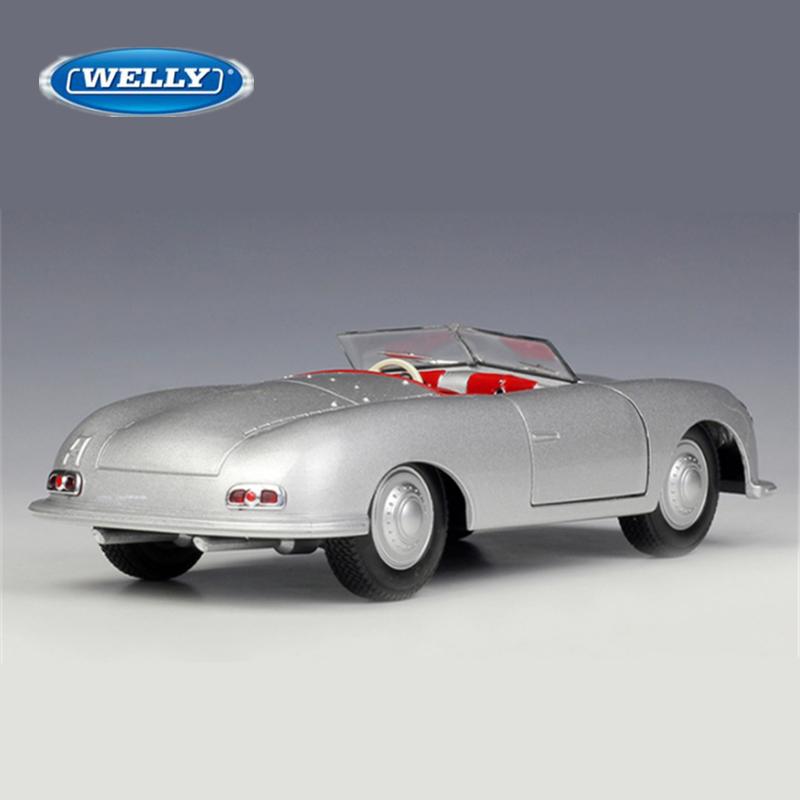 Welly 1/24 Porsche 356 No. 1 Roadster Alloy Retro Sports Car Model Diecast Metal Classic Car Model Simulation Childrens Toy Gift