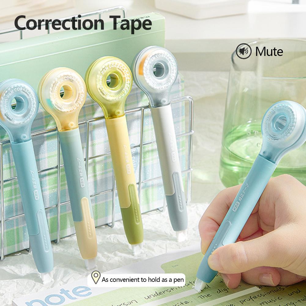 4Pcs Correction Tape Macaron Color Creative Design Corrector of Pen Shape Comfortable Holding Kawaii Stationery School Supplies