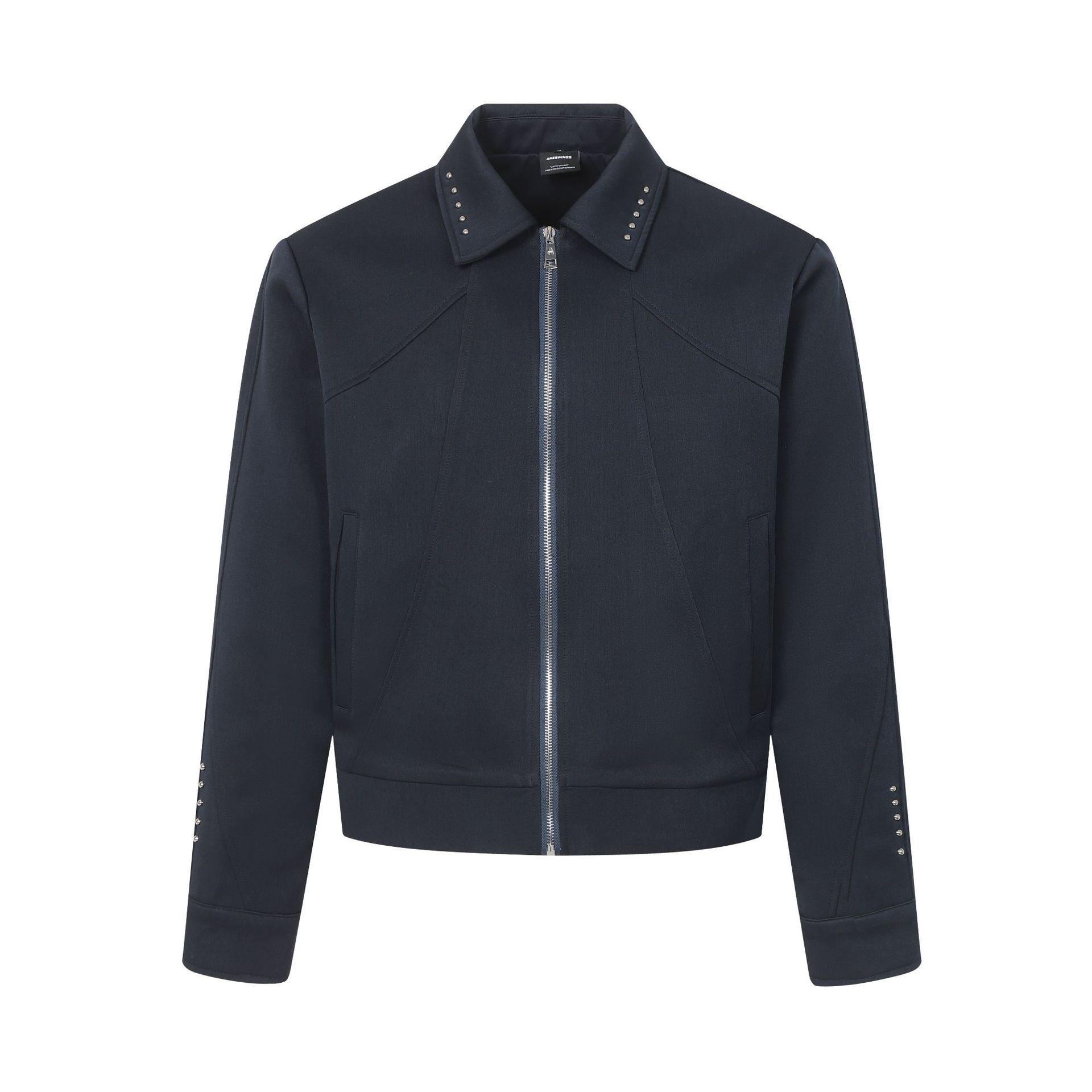 ARES Men s American Style Rivet Lapel Jacket - Spring Cleanfit Texture Extra Large
