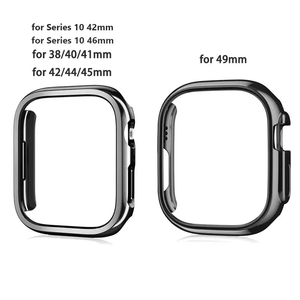 PC Case for Apple Watch 45mm 41mm 38mm 42mm 40mm 44mm Plated Skeleton Cover Hard case Frame for iWatch 10 9 SE 8 7 6 5 4 3 2 1