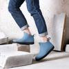 Fashion Rubber Men's Rain Shoes Slip On Waterproof Ankle Boots PVC Rain Boots Work Flat Shoes 2024 Fashion Men's Casual Boots