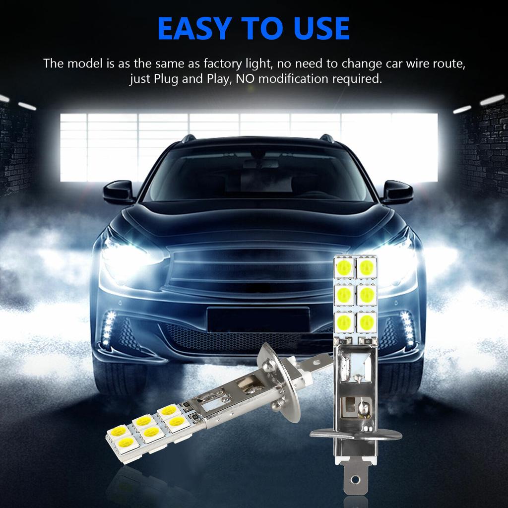 4pcs H1 Led Headlight Bulb Kit Fog Lamp Driving DRL Light High-Power 110w 6000k Super White Headlamp Bulbs
