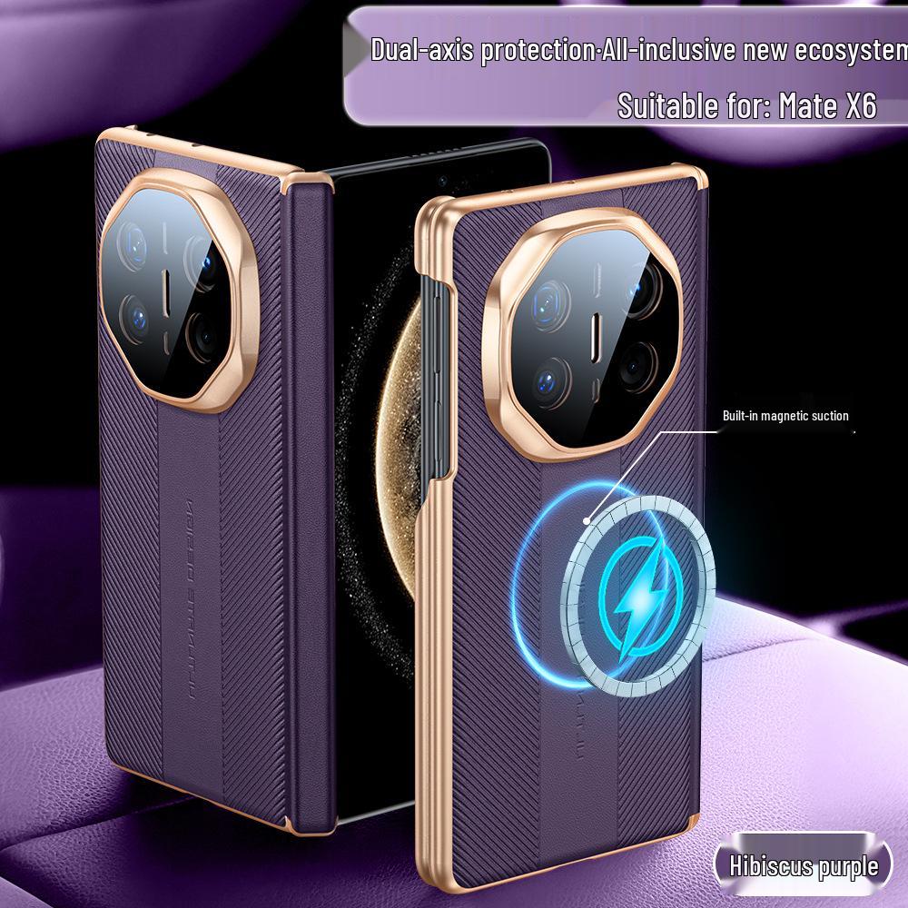 Huawei Mate X6 Folding Screen Magnetic Protective Case, Anti-Fall, Dual-Axis, Full Coverage.