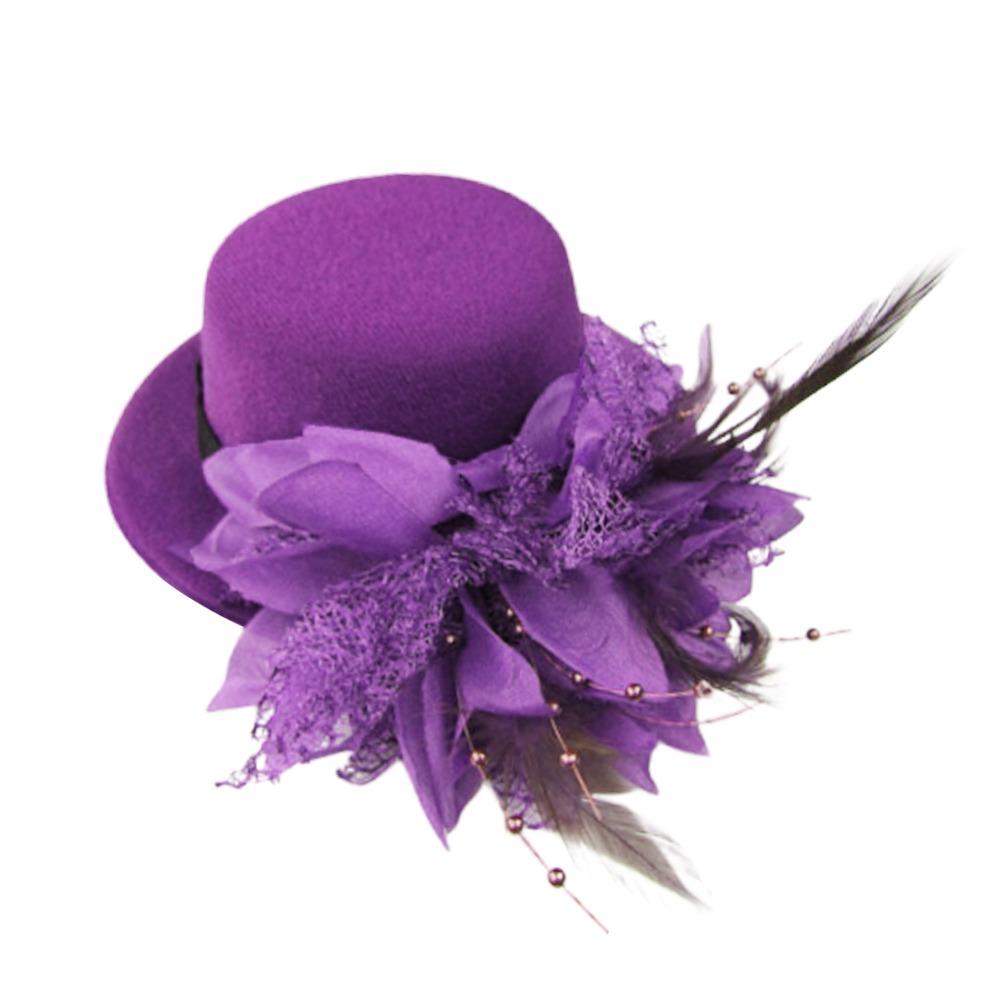 13cm Barn Fascinatorer Hattar Fjädrar Te-fest Hårnålar Mode Huvudbonader Hattar Fest