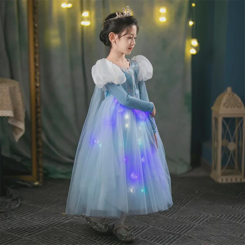 New Girls' Luminous Aisha Princess Dress – Spring/Autumn & Christmas Performance Skirt