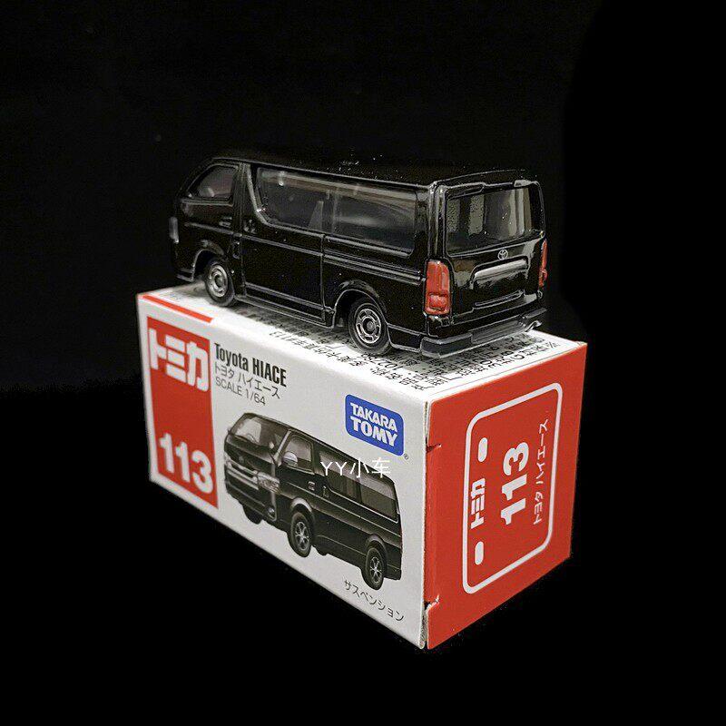 AQAM8 Original Takara Tomy Tomica No.113 Toyota HiAce 1/64 Diecast Alloy Car Model Mini Van Toy Collectible Gift for Kids & Hobbyists