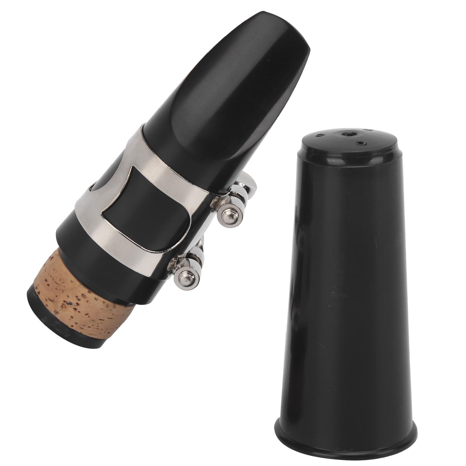 Clarinet Mouthpiece Kit ABS Ligature Cushions Musical Instrument Accessories(Black )