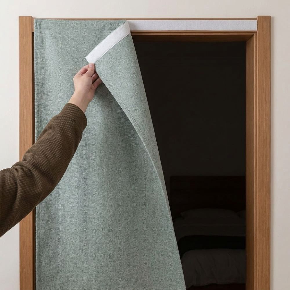 Self-Adhesive Blackout Curtains Light Blocking Sun Shield Curtain Minimalist Window Shade Nursery