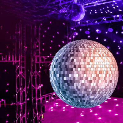 12'' Disco Ball Silver Hanging Mirror Disco Ball Reflective Mirror Disco Ball Ornament for Party Holiday Wedding Stage Decor