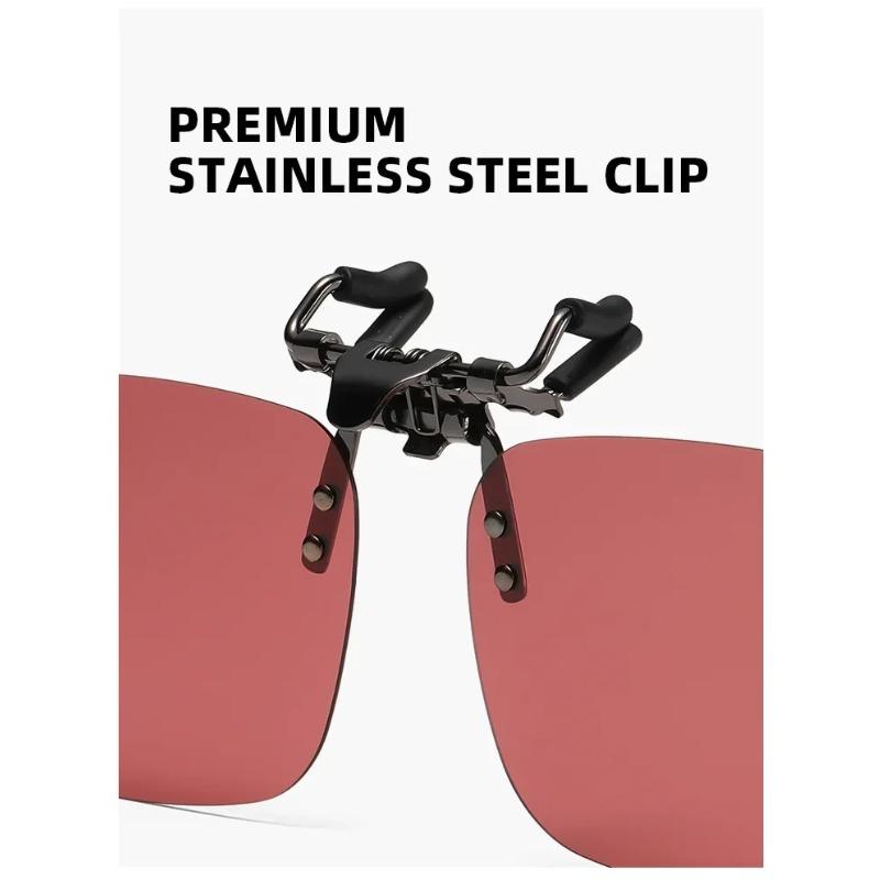 Lenti per Occhiali da Sole Polarizzate Tinta Vino Rosato Moda Clip per Occhiali Resistente ai Raggi UV di Lusso Non Include la Montatura degli Occhiali