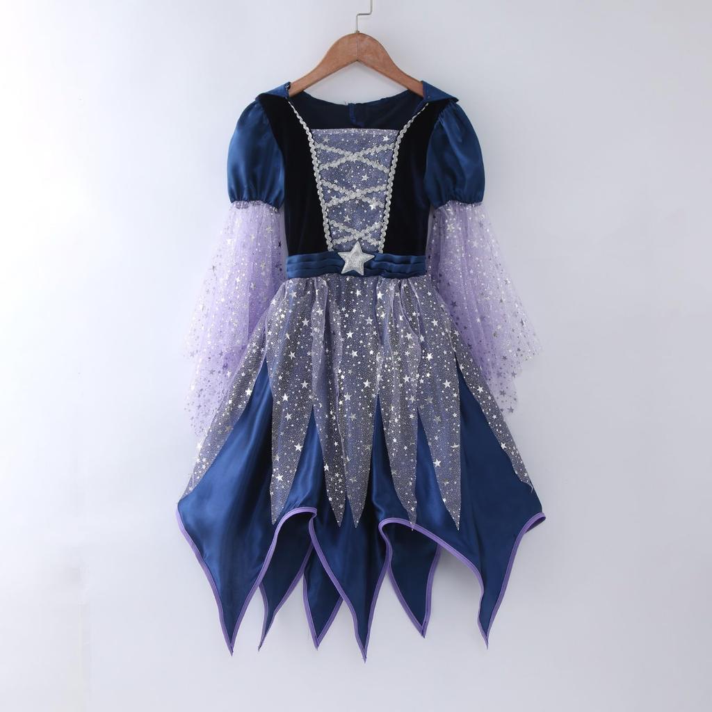 Children's Clothing Girls' Cosplay Witch Costume Performance Dress  Gown