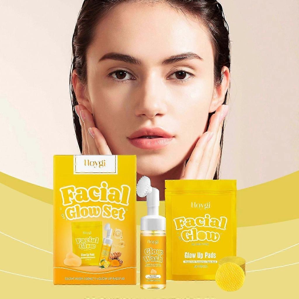 Turmeric Facial Cleansing Set - Brightening, Gentle & Hydrating for Radiant Skin