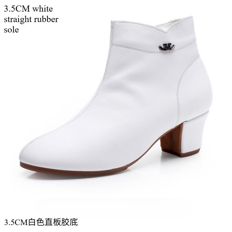 Modische Herbst Winter Stiefel Damen Stiefeletten Schuhe Frau Mode Keilabsatz Absätze Damen Stiefel Hohe Qualität Leder Schuhe Damen Reißverschluss