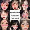 Halloween Makeup: Horror Scars, Fake Teeth, Little Tiger Teeth, and Blush Tattoo Stickers for Party Decoration