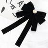 Velvet Black Ribbon Pin Beads Funerals Memorial Pin Simple Ribbon Badge Brooch  Men