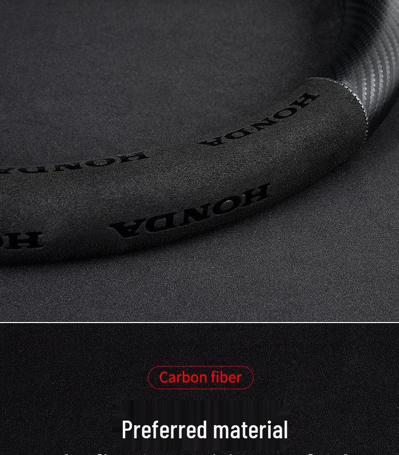 Steering Wheel Cover for BYD Models: Song Plus, Han, Yuan, Tang, Qin, Dolphin, F3 - Suede Interior Handle