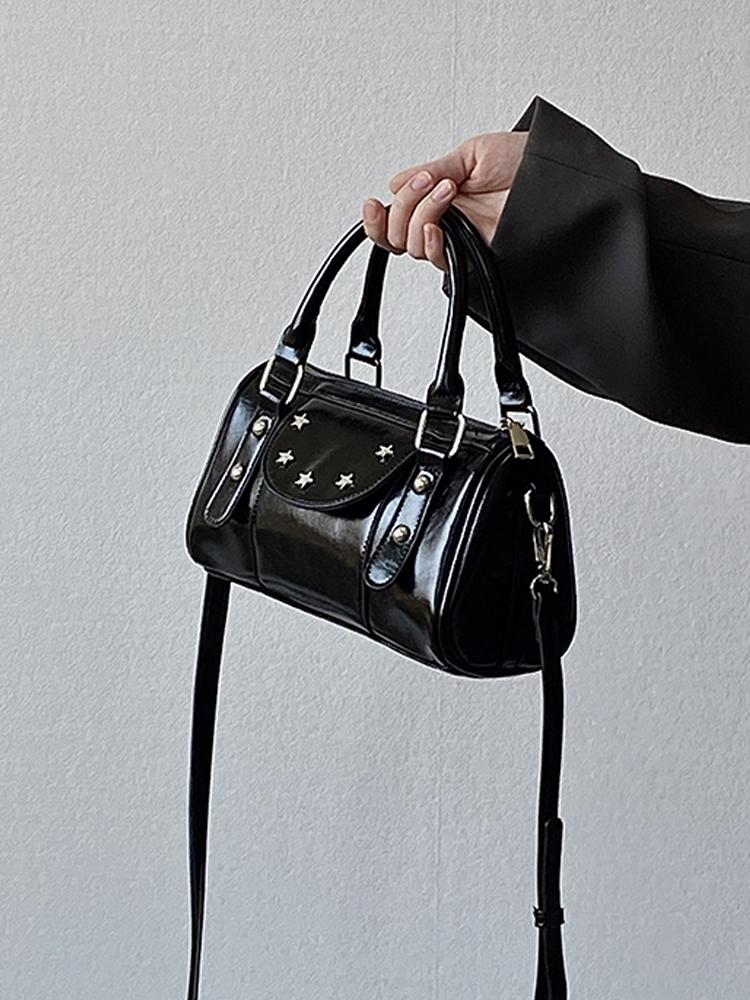 

Retro Women s Handbag Autumn/Winter New Star Decorati One Shoulder Bags Korean Design Sense Versatile PU Crossbody Bag (20cm<Max Length<30cm) чёрный