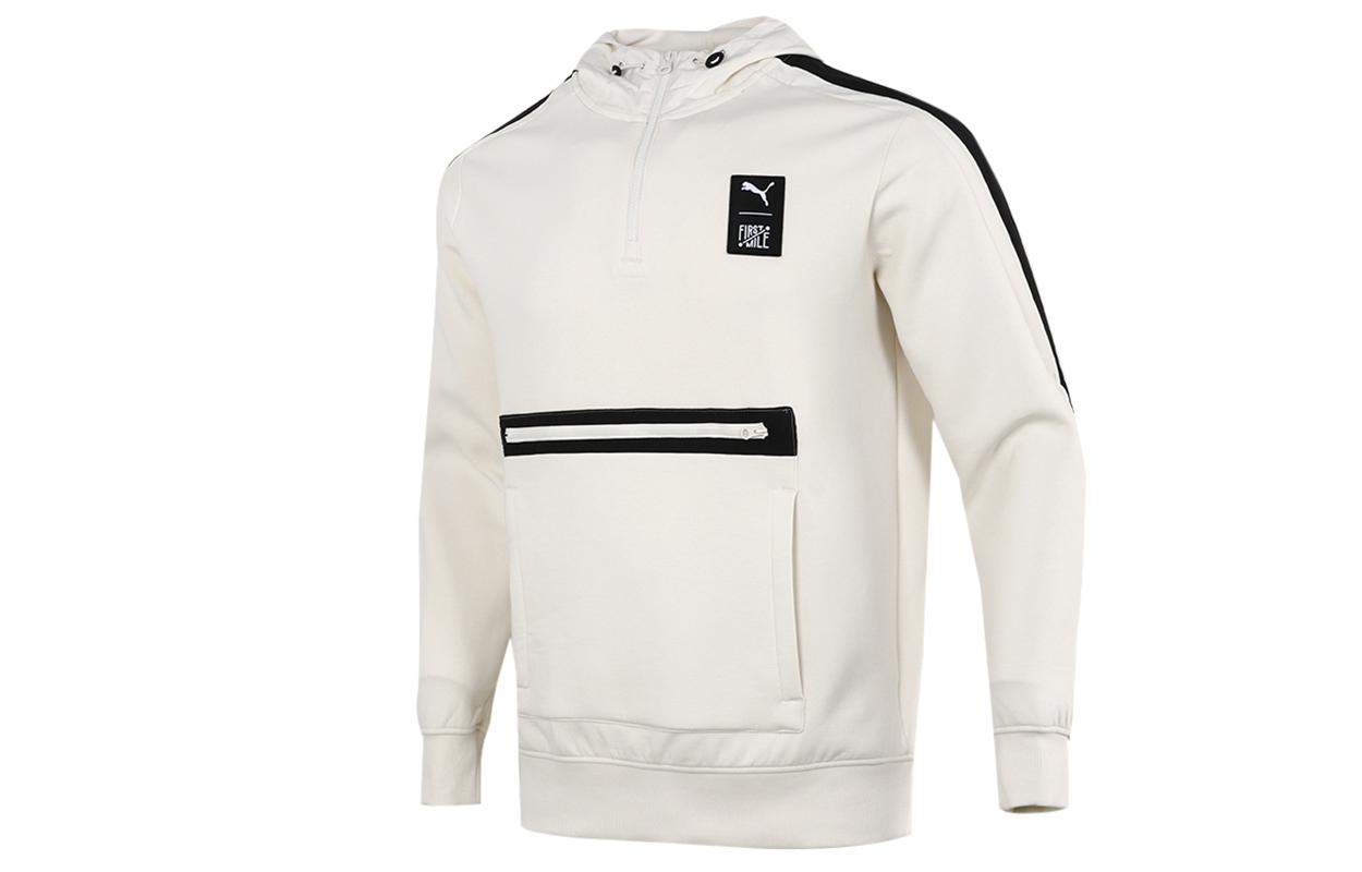 PUMA X FIRSTMILE Sweatshirts Men s Ecru Hooded Moderate Regular 532339-73 XS