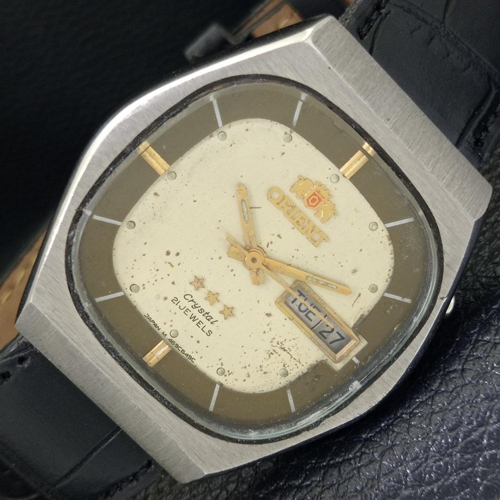 

ВИНТАЖНЫЕ ЧАСЫ ORIENT CRYSTAL AUTOMATIC 46941 ЯПОНИЯ МУЖСКИЕ ОРИГИНАЛЬНЫЙ ЦИФЕРБЛАТ a702541-1 R126-a702541