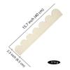 Unlackierte wellenförmige Holzleiste in Fächerform zur DIY-Wand-, Schrank-, Regal- und Türdekoration