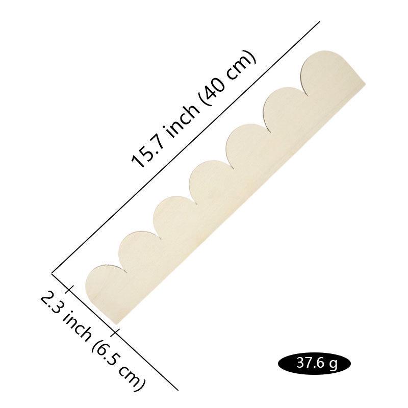 Unlackierte wellenförmige Holzleiste in Fächerform zur DIY-Wand-, Schrank-, Regal- und Türdekoration