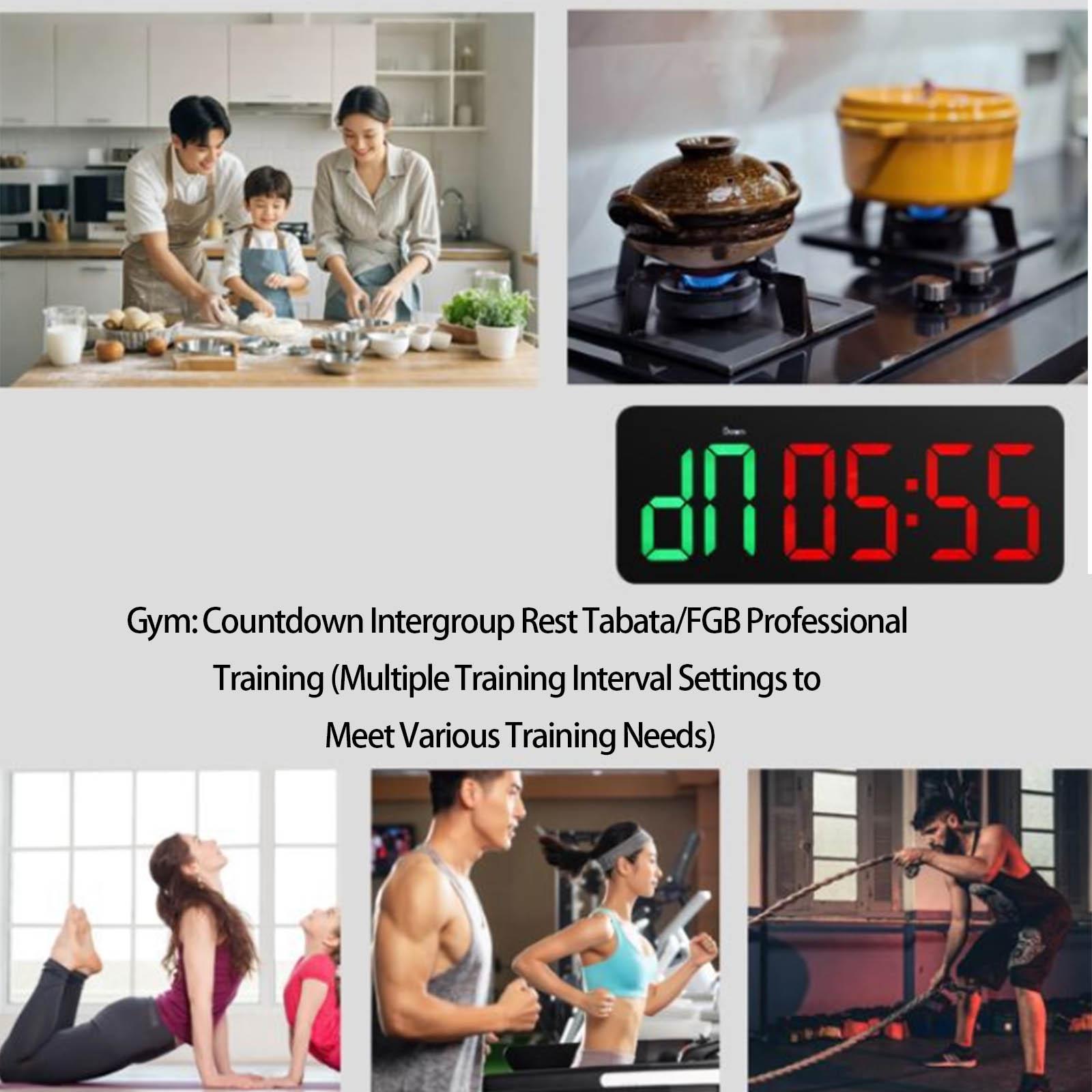 

High 3 LED Workout Multiple Timing Remote Control Plastic For Gyms 1